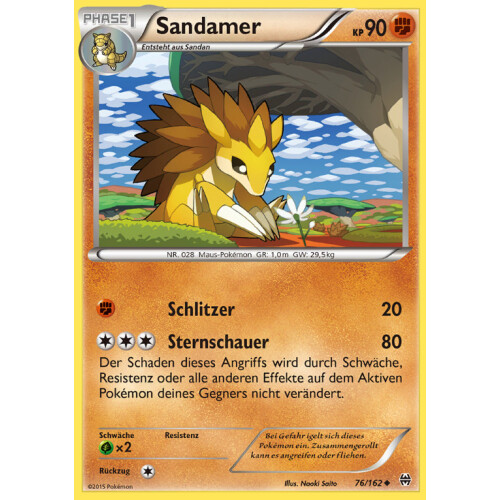 Sandamer - 76/162 - Reverse Holo