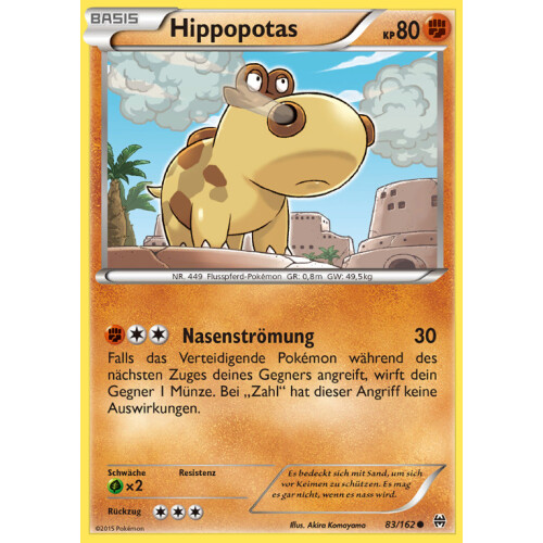 Hippopotas - 83/162 - Reverse Holo