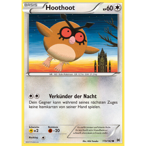 Hoothoot - 119/162 - Reverse Holo