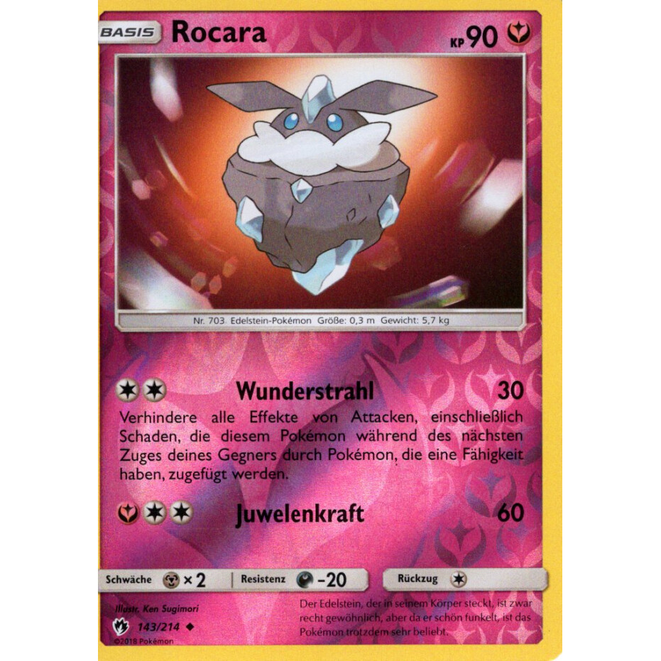 Reverse Holo Pokemon 143/214 Rocara Deutsch