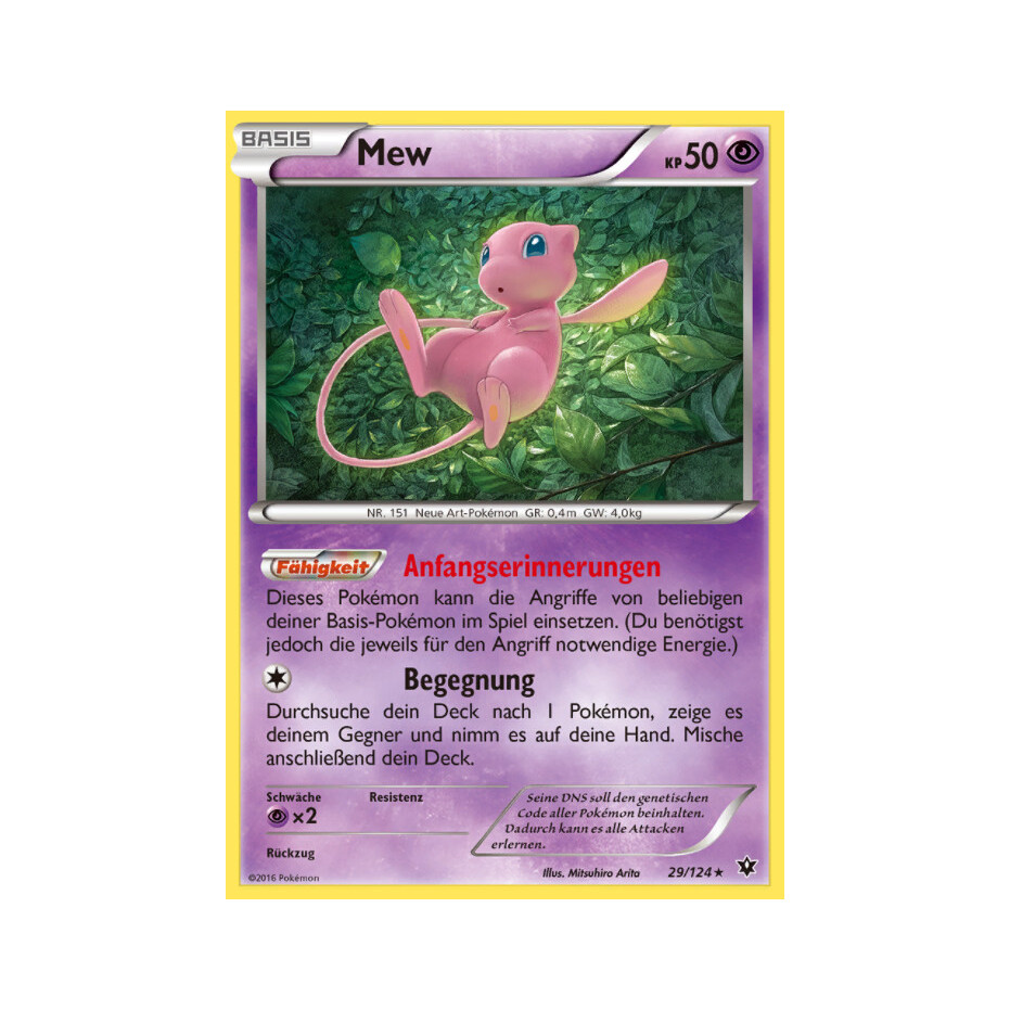 Mew Holo Mint Pokemon Karte Deutsch SM215 