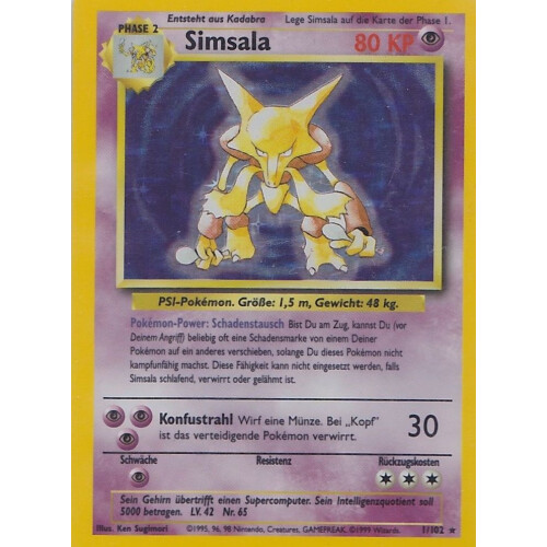Simsala - 1/102 - Holo - Played