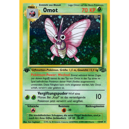 Omot - 13/64 - Holo 1st Edition - Played