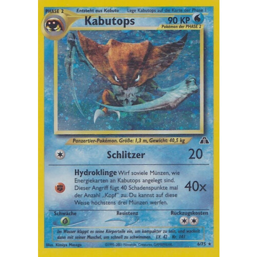 Kabutops - 6/75 - Holo - Good