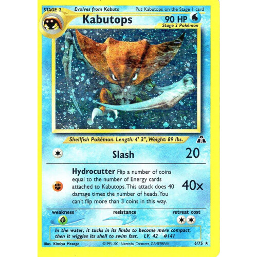 Kabutops - 6/75 - Holo - Played