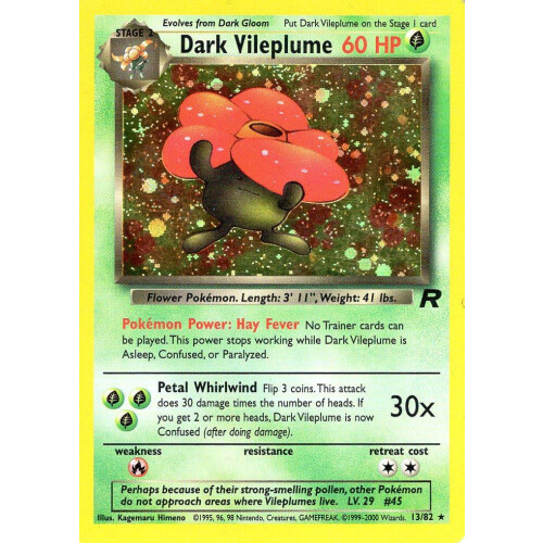 Dark Vileplume - 13/82 - Holo - Played