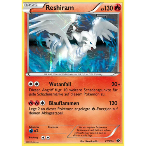 Reshiram - 21/99 - Rare