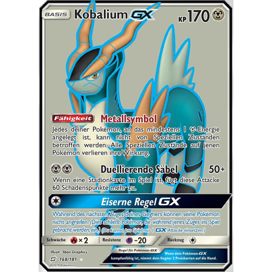 Pokemon Karte Kobalium GX 106/181 Holo NM Deutsch