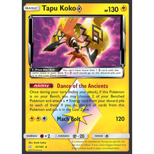 Tapu Koko Prism - 51/181 - Holo