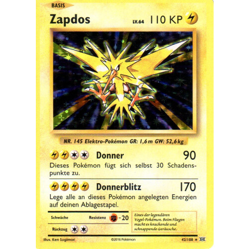 Zapdos - 42/108 - Holo
