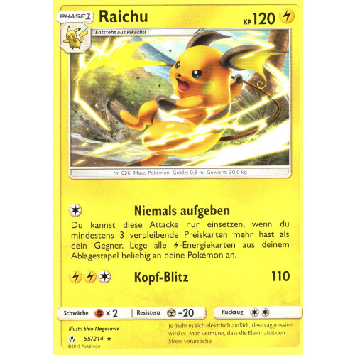 Raichu - 55/214 - Rare