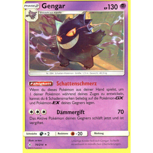 Gengar - 70/214 - Rare