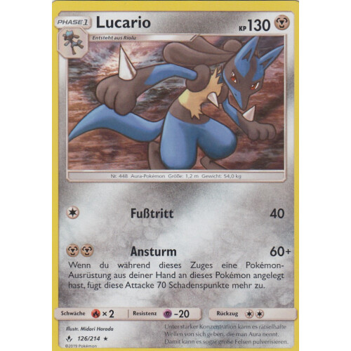 Lucario - 126/214 - Holo