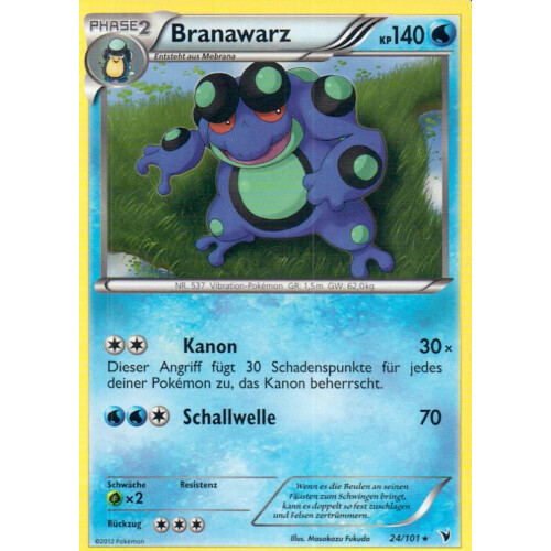 Branawarz  Deutsch Königliche Siege 24/101 Pokemon Schwarz&Weiss 