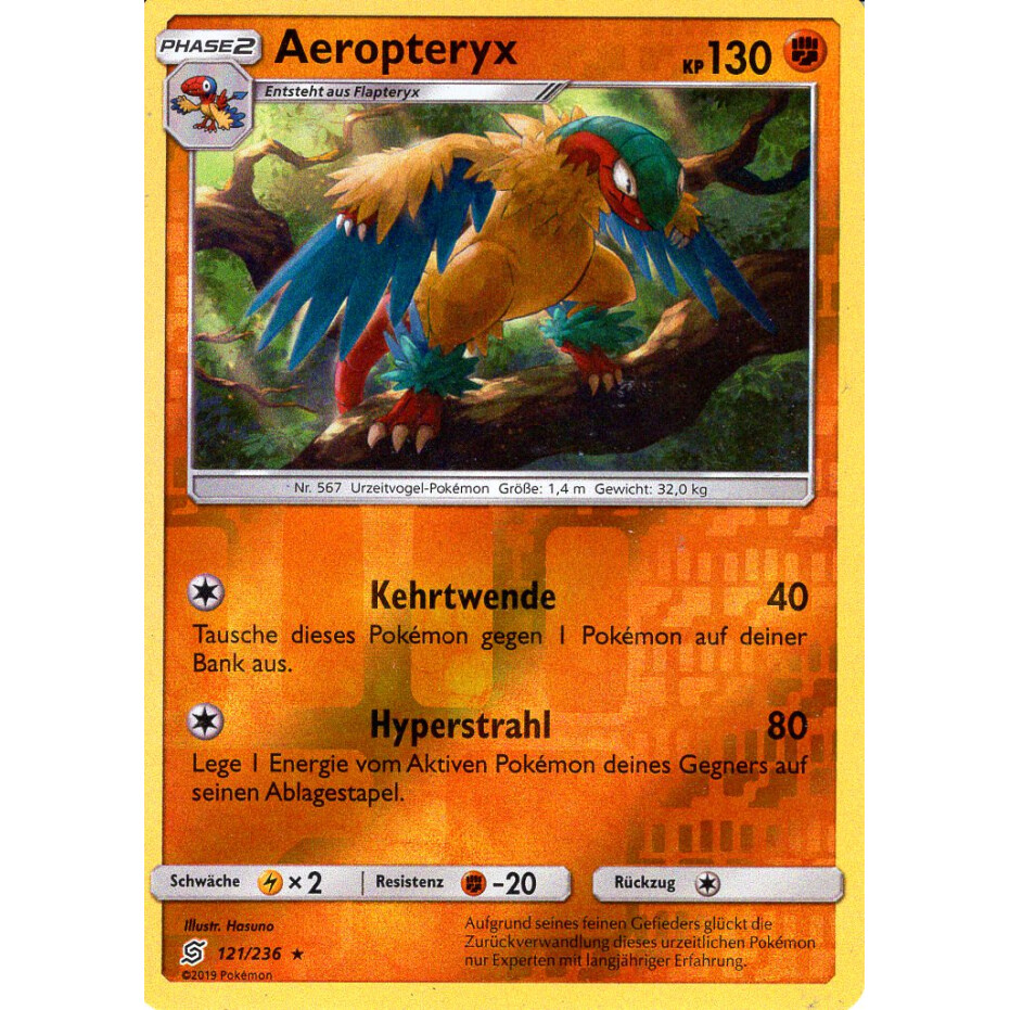 Reverse Holo 121/236 Pokemon Aeropteryx Bund der Gleichgesinnten
