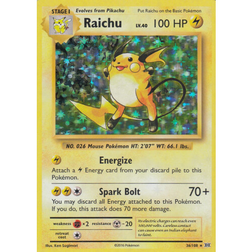 Raichu - 36/108 - Holo