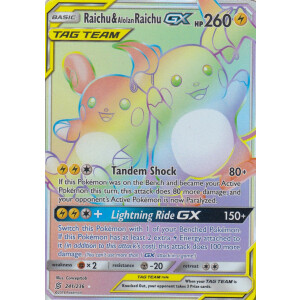 Raichu & Alolan Raichu GX - 241/236 - Secret Rare
