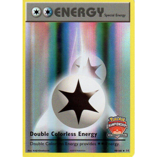 Double Colorless Energy - 90/108 International Promo London - Holo
