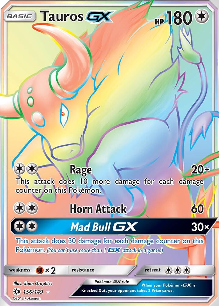 Tauros GX 156/149 Rainbow Rare