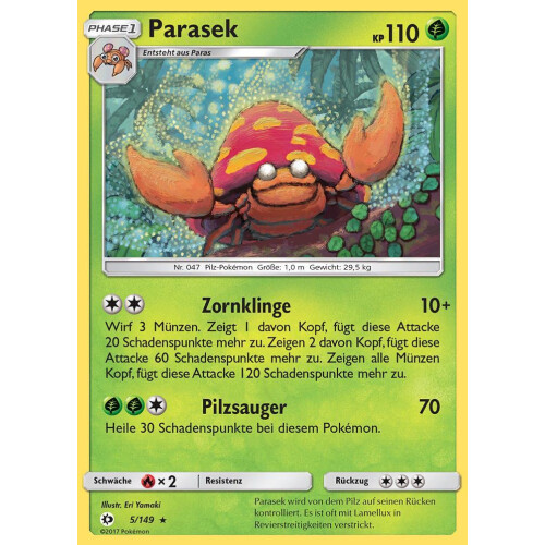 Parasek - 5/149 - Rare