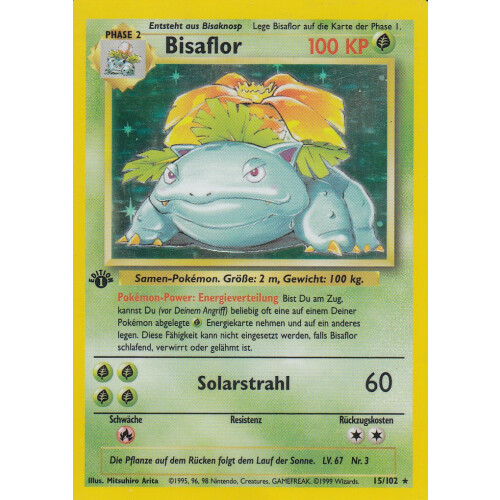 Bisaflor - 15/102 - Holo 1st Edition - Played