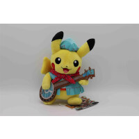 Worlds 2018 Nashville Pikachu mit Banjo- Pokemon Plüschfigur aus Japan (20cm)