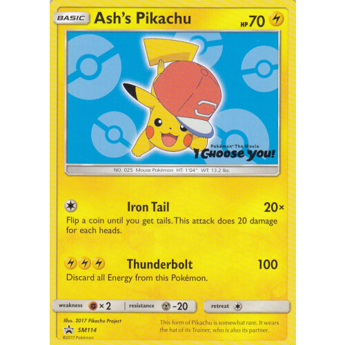 Ashs Pikachu - SM114 - Promo