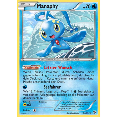 Manaphy - 34/135 - Reverse Holo
