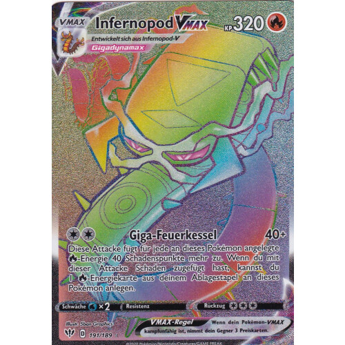 Infernopod VMAX - 191/189 - Rainbow Rare
