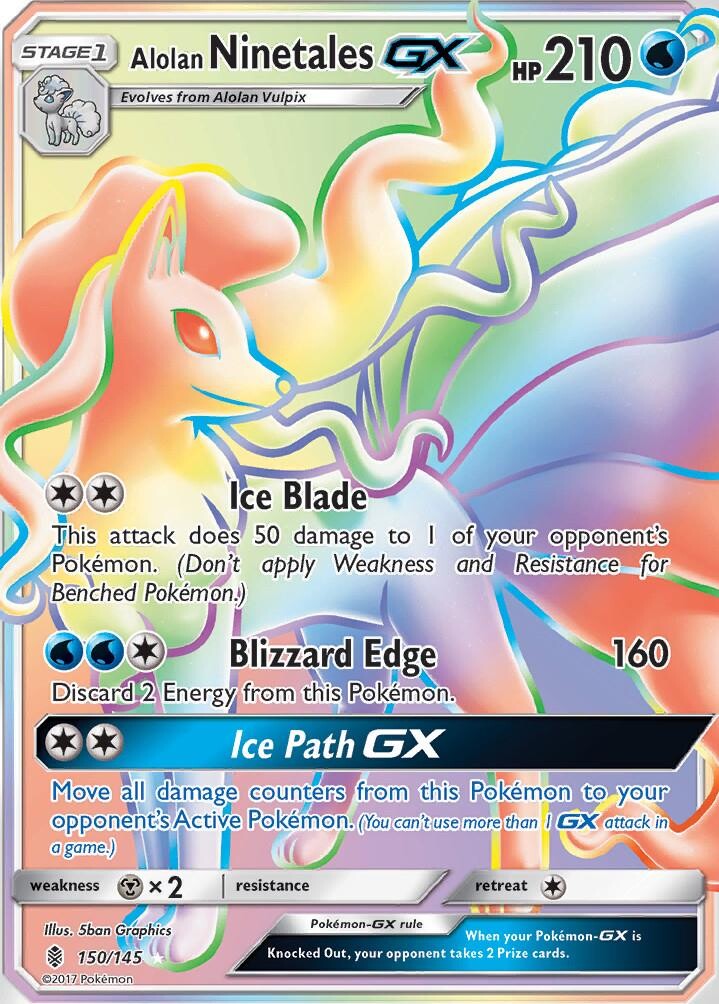Alolan GX 150/145 Rainbow Rare