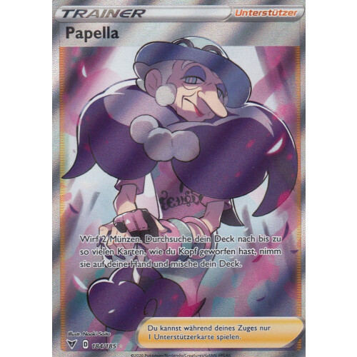 Pokémon Trainer Papella 184/185 SS4-Farbenschock Near Mint Deutsch Full Art