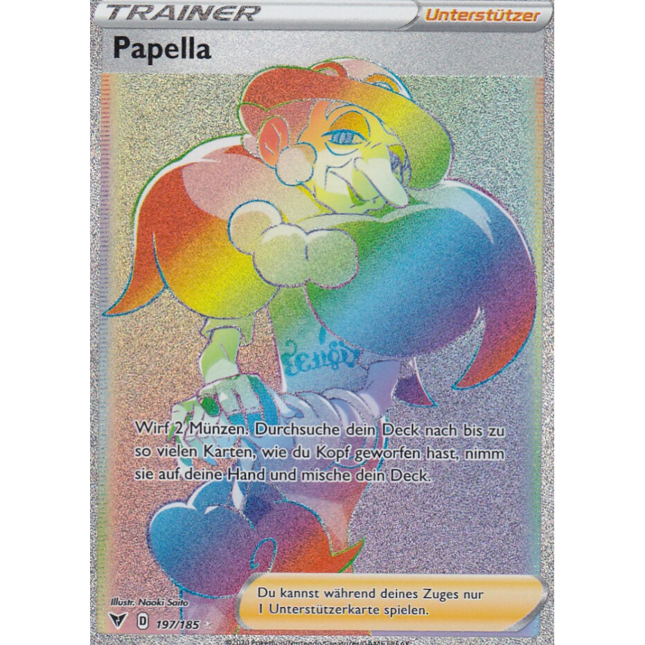 Pokémon Trainer Papella 184/185 SS4-Farbenschock Near Mint Deutsch Full Art