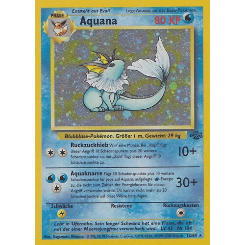 Aquana - 12/64 - Holo - Excellent