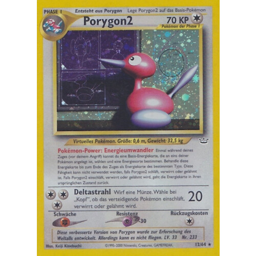 Porygon2 - 12/64 - Holo - Excellent