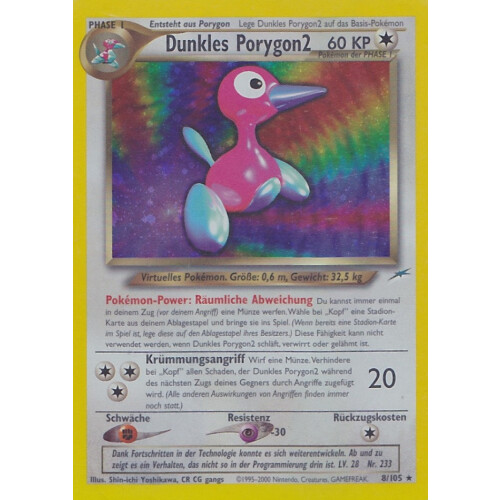 Dunkles Porygon2 - 8/105 - Holo - Played