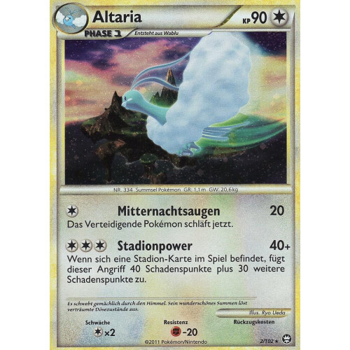 Altaria - 2/102 - Holo - Played