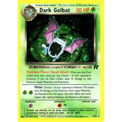 Dark Golbat - 7/82 - Holo - Excellent