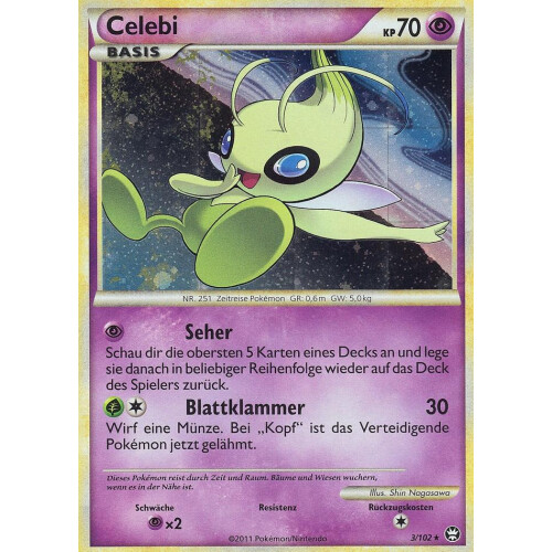 Celebi - 3/102 - Holo - Excellent