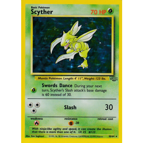 Scyther - 10/64 - Holo - Excellent