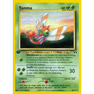 Yanma - 36/75 - Rare 1st Edition - Good