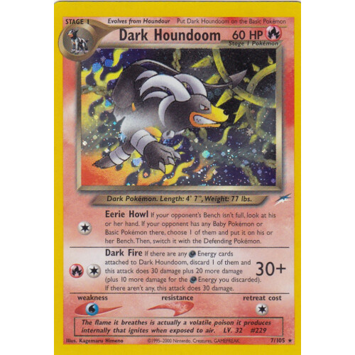 Dark Houndoom - 7/105 - Holo - Poor