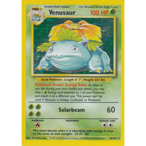 Venusaur - 15/102 - Holo - Excellent
