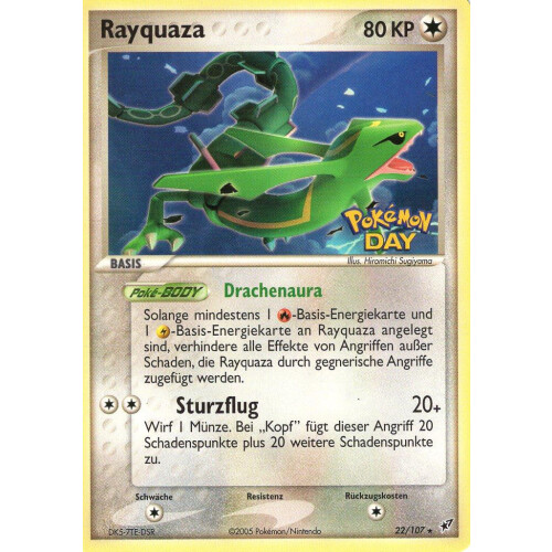 Rayquaza - 22/107 Pokemon Day - Promo - Played