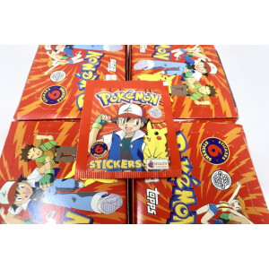 Pokemon Topps 2000 Sticker Display & Sammelalbum