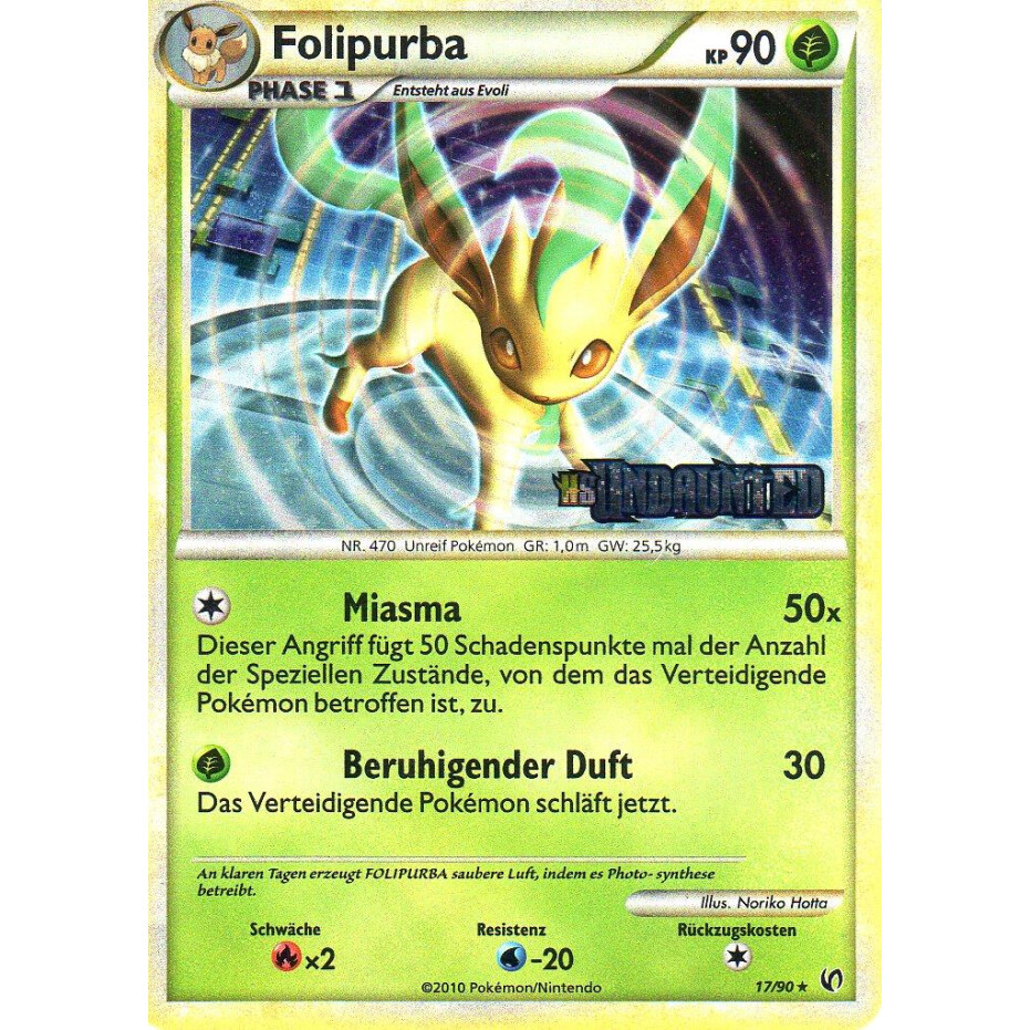 Pokemon Karte Folipurba Unerschrocken DE NM 17/90 Rare