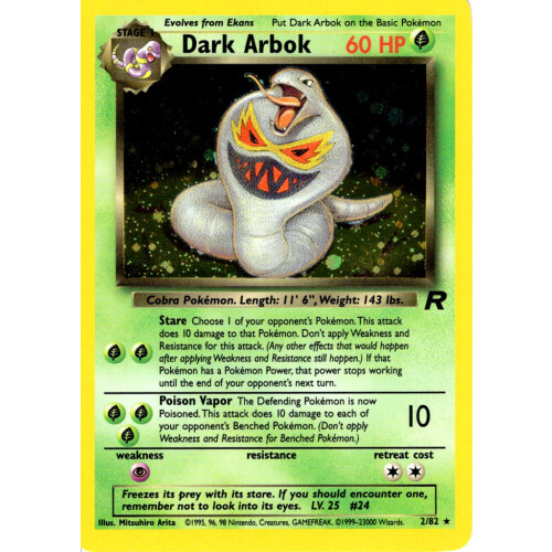 Dark Arbok - 2/82 - Holo - Good