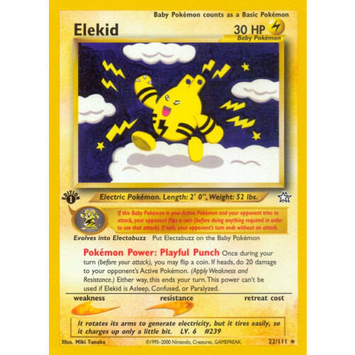 Elekid - 22/111 - Rare 1st Edition - Good
