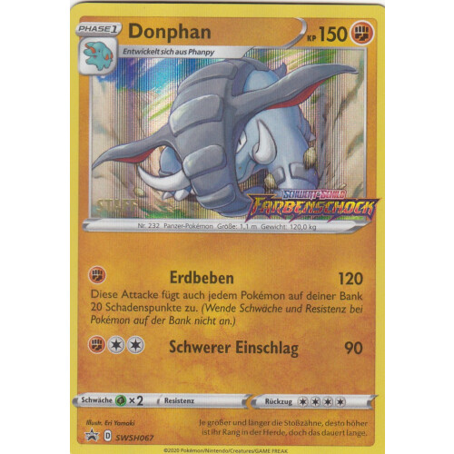 Donphan - SWSH067 - Promo - Staff