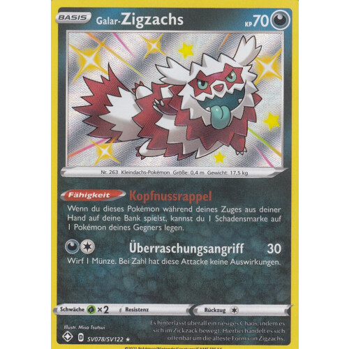 Galar-Zigzachs - SV078/SV122 - Rare Shiny