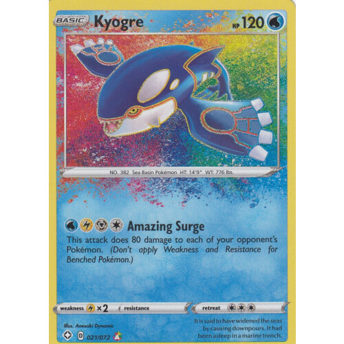 Kyogre - 021/072 - Amazing Rare